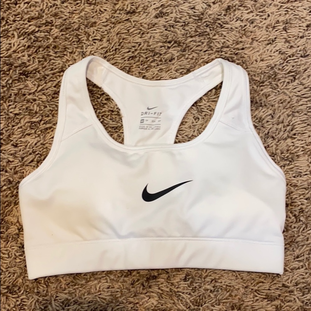 White Nike Sports Bra